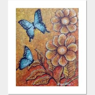 Flowers and Butterfly Posters and Art